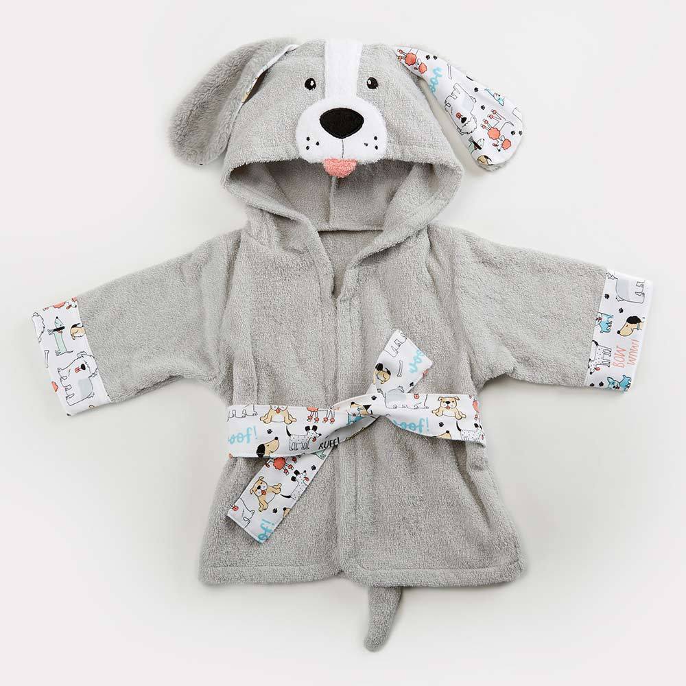Puddle and Patch™ Cartoon Cute Animal Hooded Baby Bathrobe – Pure Cotton for Comfort and Warmth