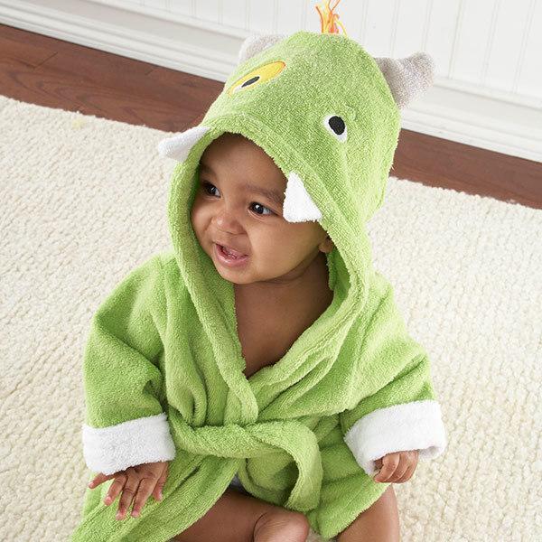 Puddle and Patch™ Cartoon Cute Animal Hooded Baby Bathrobe – Pure Cotton for Comfort and Warmth