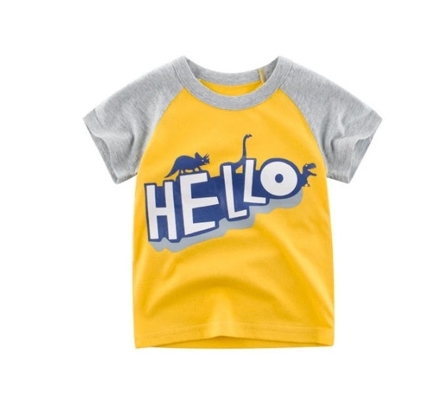 Puddle and Patch™ Children's Summer Boys Cotton T-shirt - Short Sleeves