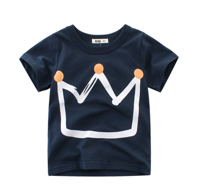 Puddle and Patch™ Children's Summer Boys Cotton T-shirt - Short Sleeves