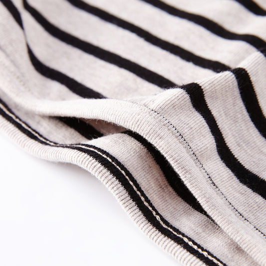 Girls' Cotton Striped Long Sleeve T-Shirt – Soft and Stylish for Autumn and Spring