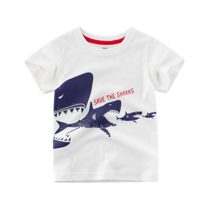 Puddle and Patch™ Children's Summer Boys Cotton T-shirt - Short Sleeves