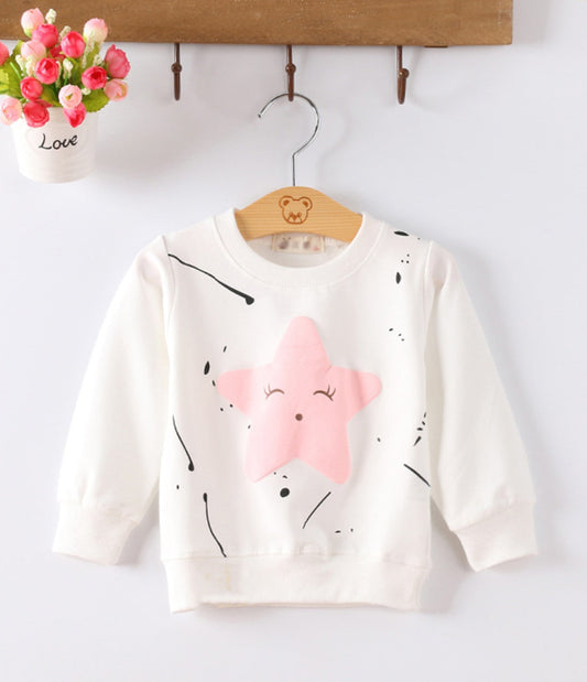 Baby Girls Cartoon Star Autumn Sweater