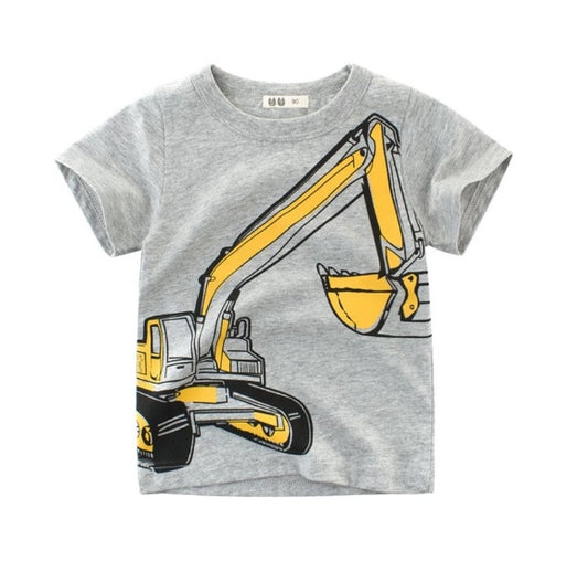 Children's Summer Boys Cotton T-shirt - Short Sleeves