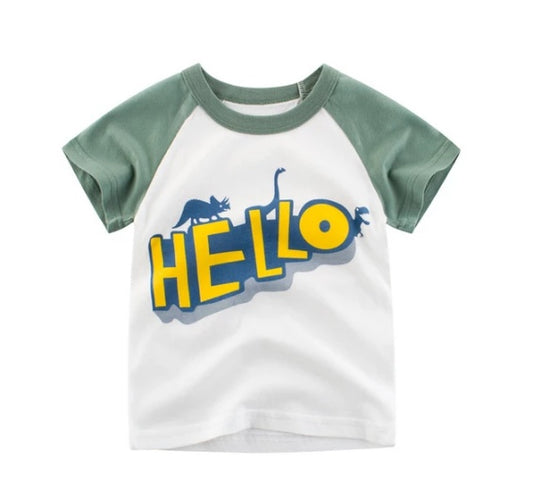 Children's Summer Boys Cotton T-shirt - Short Sleeves